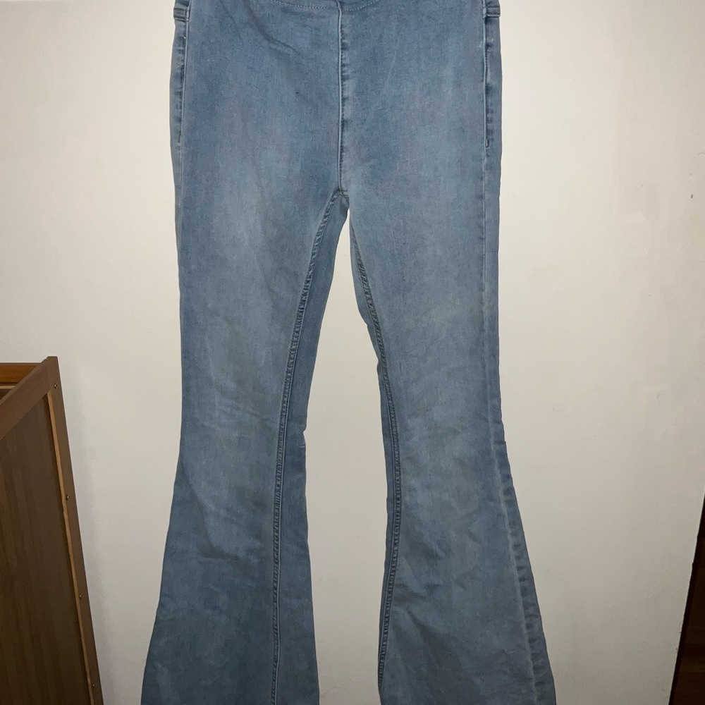 Free People Light Denim Flare Jeans